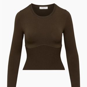 Aritzia Babaton Sculpt Knit Empire Longsleeve